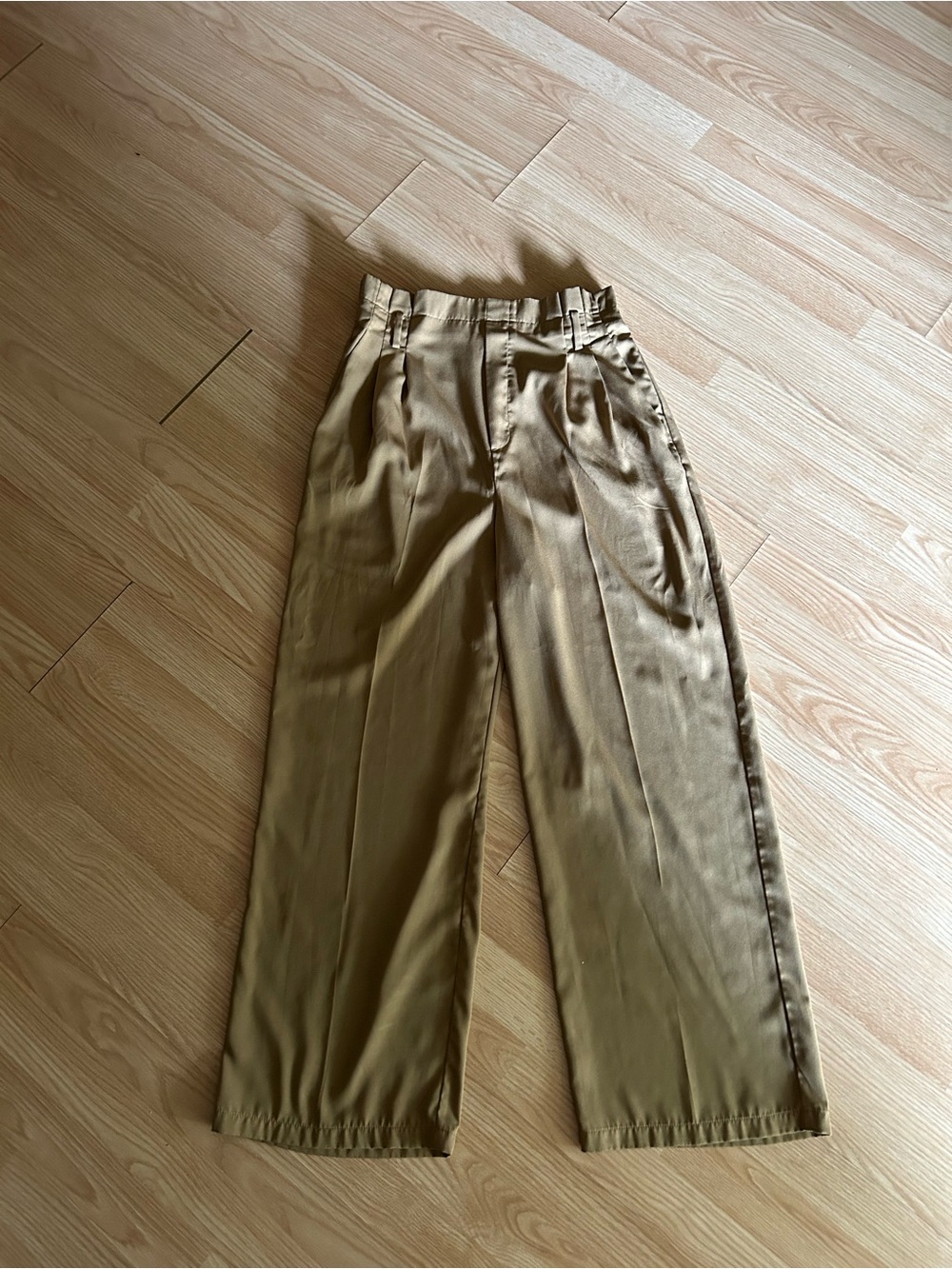 a new day Brown High Waisted Wide Leg Dress Casual Pants Women’s Large